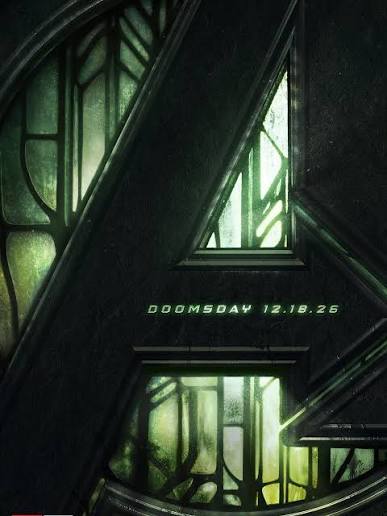 Cartel con fecha para promocionar Vengadores: Doomsday